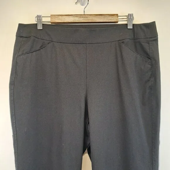 Chico’s Travelers Collection Pull On Crop Black Pants Size 16 - Picture 4 of 9